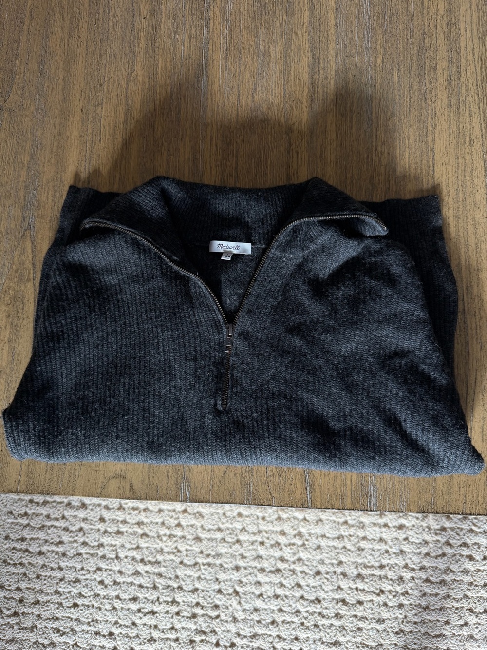 Madewell - quarter zip wool sweater